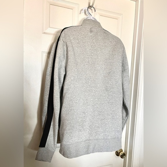 Nike Grey And Navy Full Zip Relaxed Fit Athleisure Sweater - Picture 6 of 8